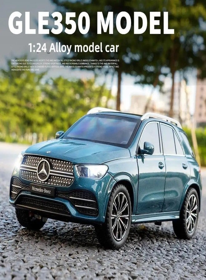KENIRY Scale Exclusive Alloy Metal Pull Back Die-cast Car Model with Sound Light Mini Auto Toy for Kids Metal Model Toy Car with Sound and Light (1.24 Scale M-Benz GLE 350-BLUE) - Image 2